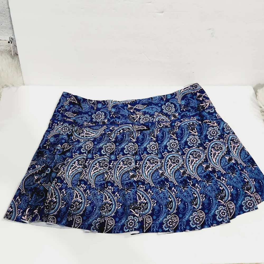 5x$25 Blue Paisley Tennis Pickle Ball Golf Skirt Xl XXL